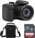 KODAK PIXPRO AZ405-BK 20MP Digital Camera 40X Optical Zoom 24mm Wide Angle Lens Optical Image Stabilization 1080P Full HD Video 3' LCD Vlogging Camera. Bundle with SD Card and Camera