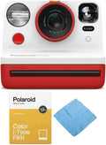 Polaroid Originals Now Viewfinder i-Type Instant Camera (Red) Bundle with Instant Film and Cleaning Cloth (3 Items)