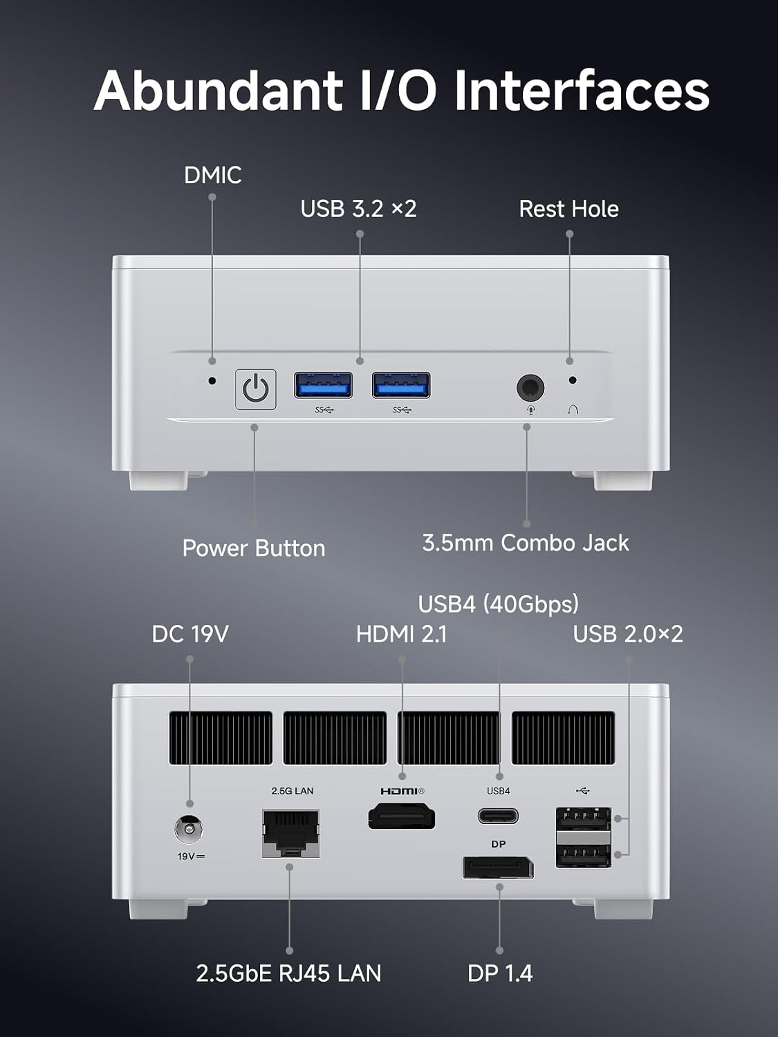 MINISFORUM M1 Lite Mini PC Intel Core Ultra 5 125U(12C/14T, Up to 4.3GHz), 21 TOPS, 16GB DDR5 RAM 512GB SSD Mini Desktop Computer, HDMI2.1/DP1.4/USB4 Video Output, 2.5G LAN, 4X USB Ports, WiFi6E,BT5.2