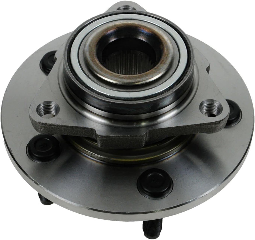 TRQ Front Left and Right Wheel Bearing and Hub Assembly Set 2 Piece Compatible with 2006-2008 Dodge Ram 1500 Truck Driver Side Speed Sensor Rear Wheel ABS Brakes 5 Lug Wheels