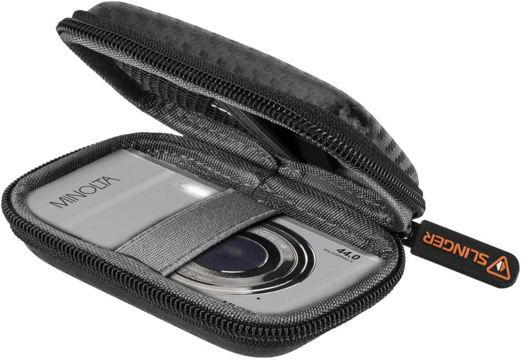 Minolta MND20 44 MP 2.7K Ultra HD Digital Camera with Slinger Camera case (Silver)