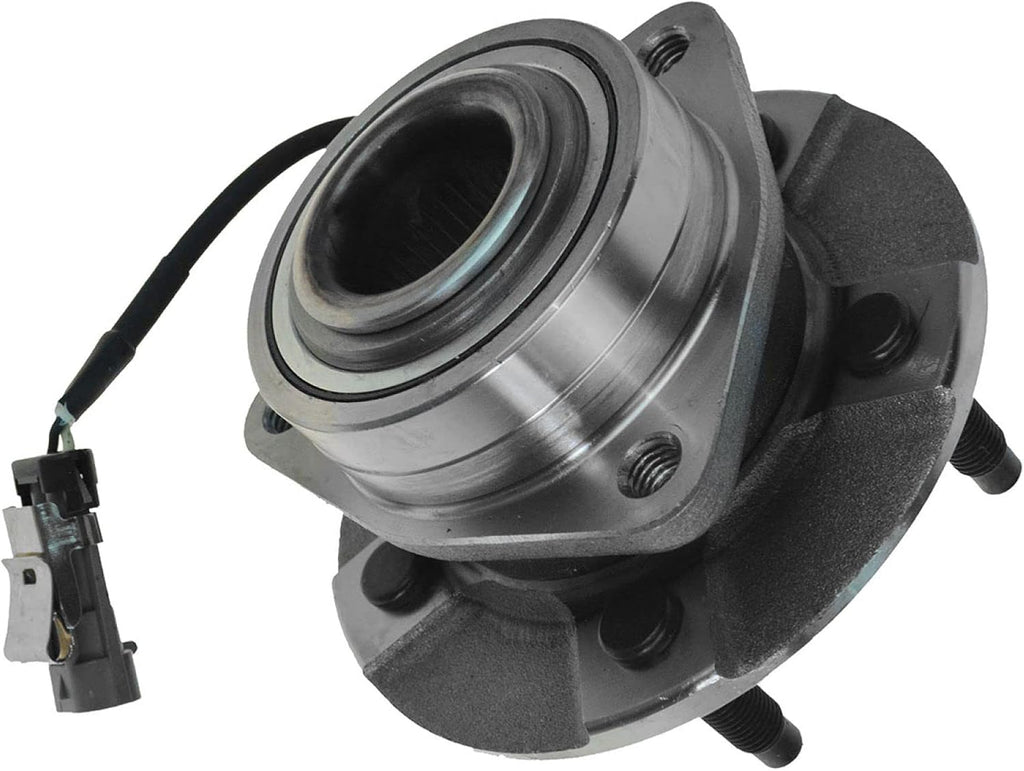 TRQ 2 Piece Front Rear Wheel Bearing & Hub Assembly Set Compatible with 2005-2006 Chevrolet Equinox 2006 Pontiac Torrent 2002-2007 Saturn Vue