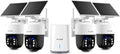 SOLIOM Security Cameras Wireless Outdoor,4K Ultra HD for Day and Night, No Subscription,Built in Radar,Solar Powered Cameras for Home Security, 360° Pan Tilt Auto Tracking,5G & 2.4G WiFi, 4-Cam Kit