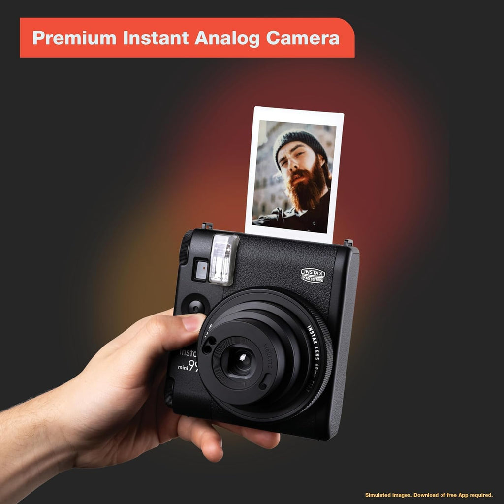 Fujifilm Instax Mini 99 Instant Camera Vintage Black. + Value Pack (40 Sheets) Shutter Accessories Bundle, Includes Style Compatible Carrying Case, Black Photo Album 64 Pockets