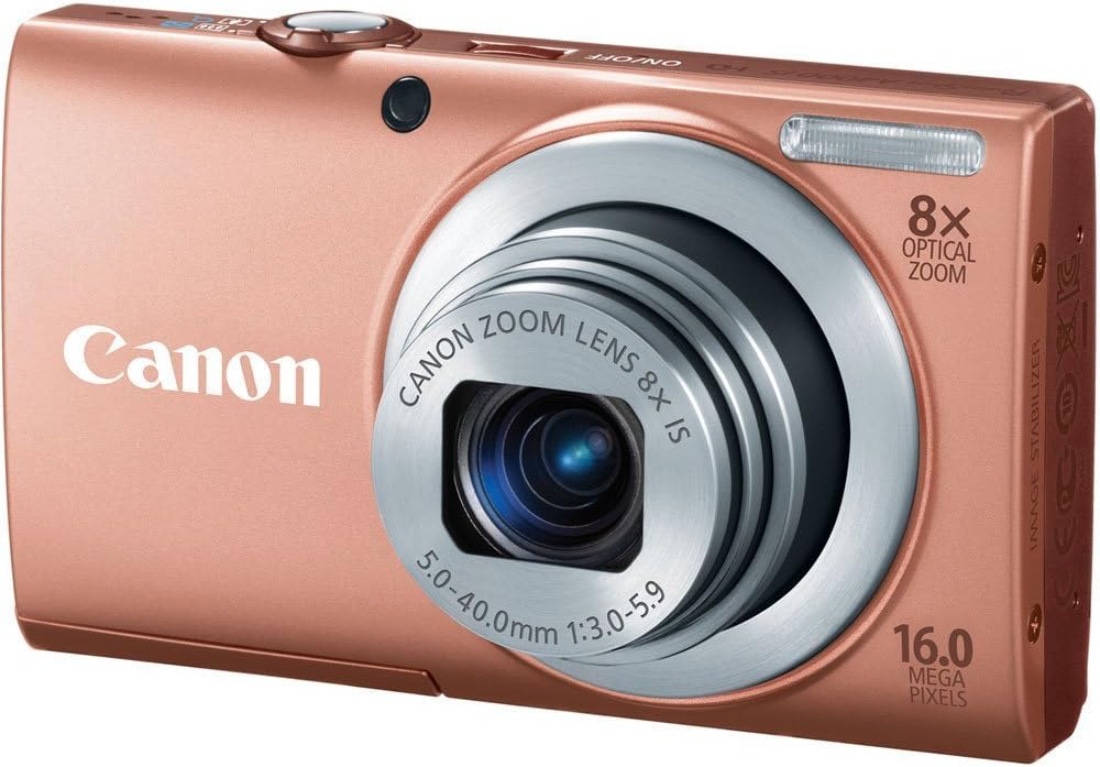 Canon PowerShot A4000 is 16.0 MP Digital Camera with 8X Optical Image Stabilized Zoom 28mm Wide-Angle Lens with 720p HD Video Recording and 3.0-Inch LCD (Pink)