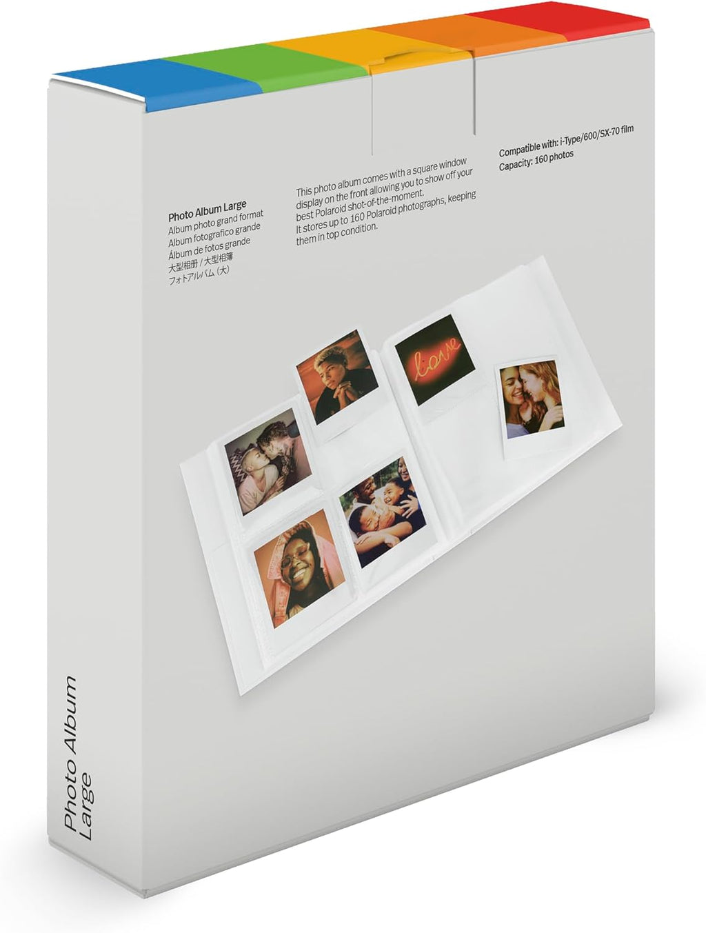 Polaroid Photo Album - Black - Large Photo Album for Polaroid i-Type,600,and SX-70 instant photos,capacity 160 photos (6368),(Pack of 12)