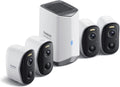 Baseus Wireless Cameras for Home Security, N1 4-Cam Kit with 2K Clarity, No Monthly Fee, 16TB Expandable Local Storage, 210-Day Battery Life, Spotlight & Alarm, Compatible with Alexa and Google Home