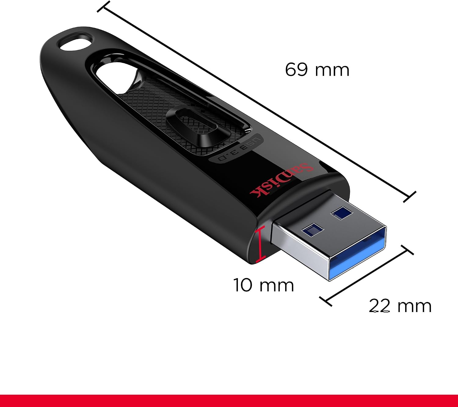 SANDISK 1TB Ultra USB 3.0 Flash Drive - Up to 130MB/s Read speeds - Black - SDCZ48-1T00-G46