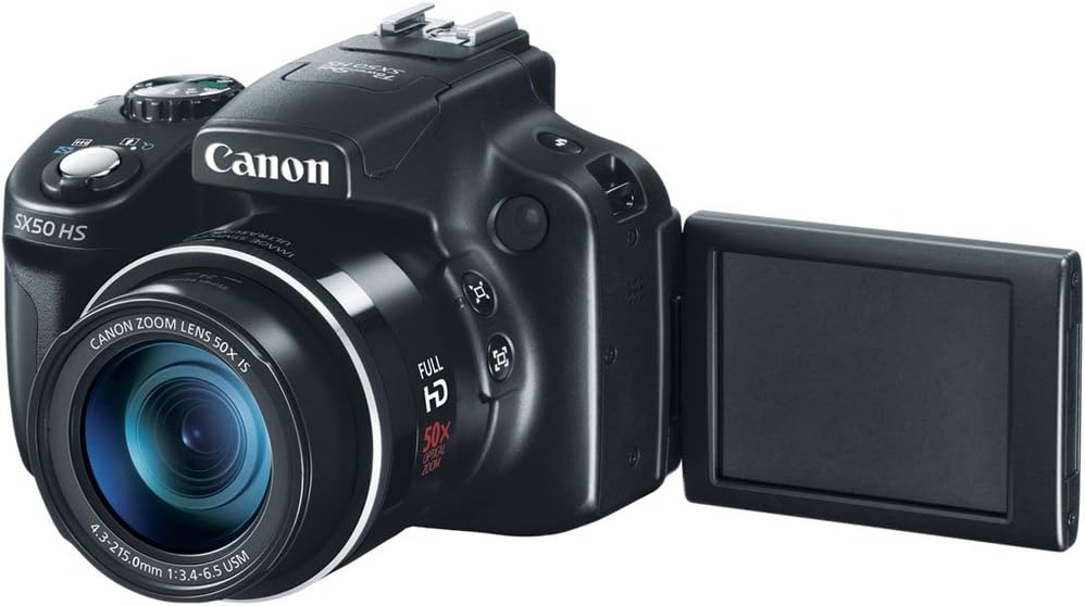 Canon PowerShot SX50 HS 12.1 MP Digital Camera with 50x Wide-Angle Optical Image Stabilized Zoom Black