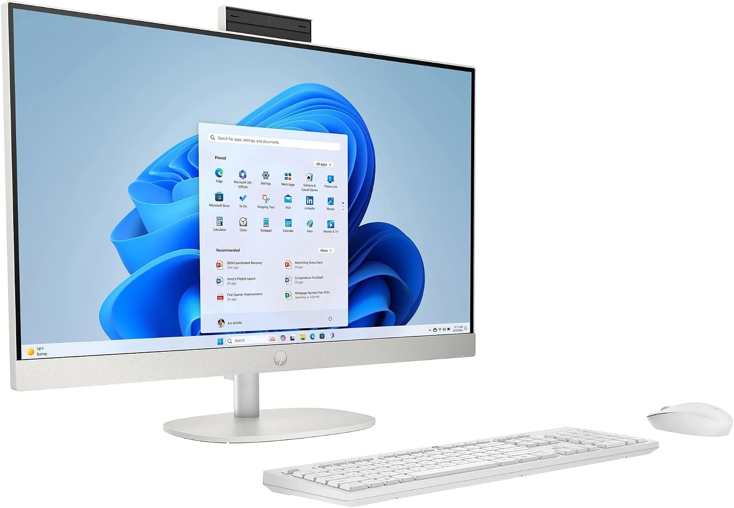 HP 2025 New 27' Touchscreen All in One Desktop PC, Intel Ultra 7 255U (Up to 5.2GHz, 12 Cores), 27 inch FHD Touchscreen Anti-Glare Display, 32 GB DDR5 5600MT/s, 1 TB Gen4 SSD, AI Boost, Windows 11 Pro