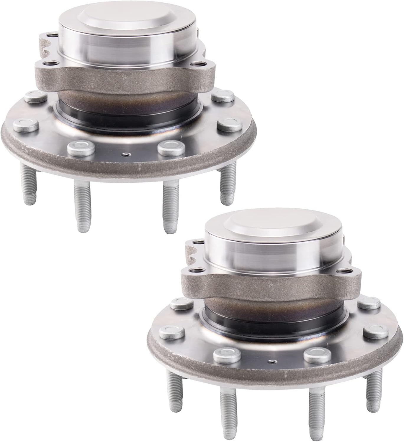 TRQ 2 Piece Front Wheel Bearing & Hub Assembly Set Compatible with 2020-2023 Chevrolet Silverado 3500 HD GMC Sierra 3500 HD