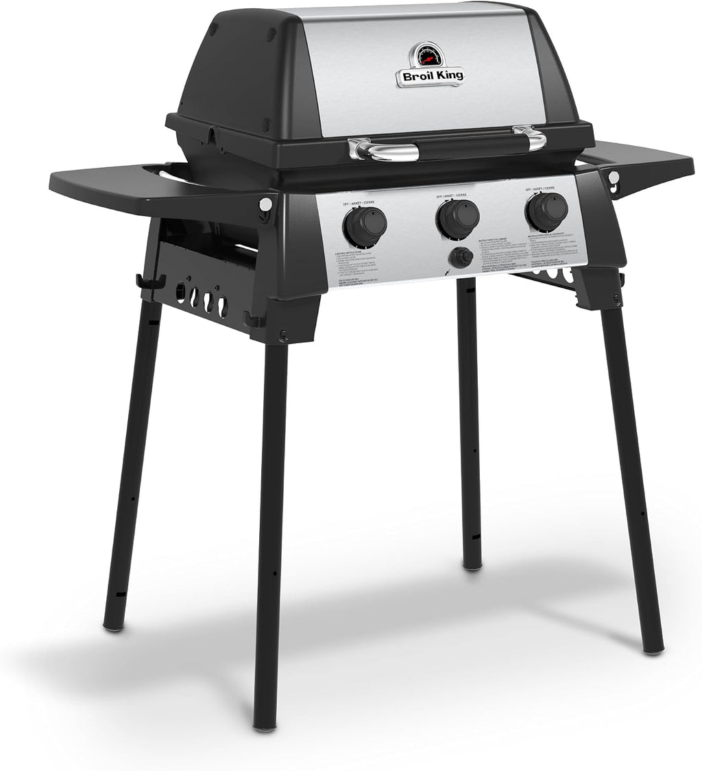 Broil King 952654 Porta-Chef 320 Portable Propane Grill in Stainless Steel and Black