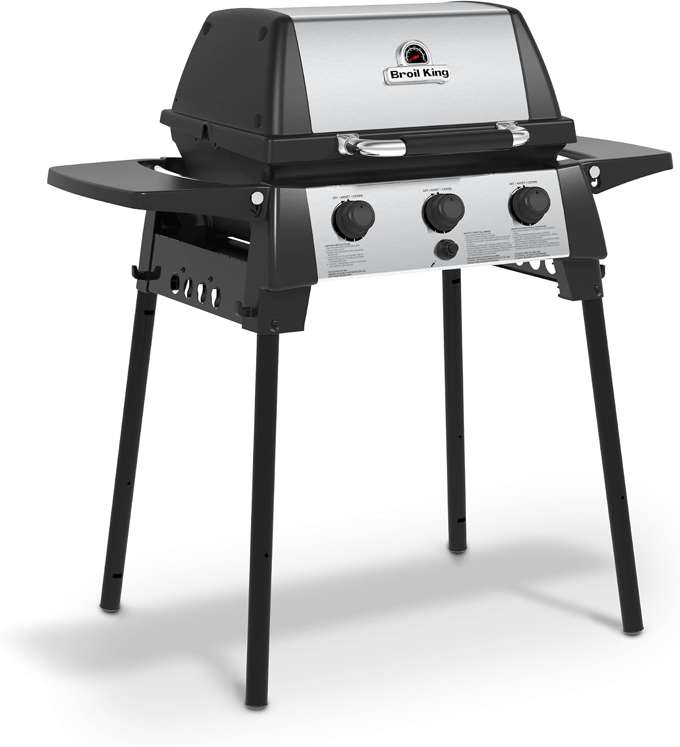 Broil King 952654 Porta-Chef 320 Portable Propane Grill in Stainless Steel and Black