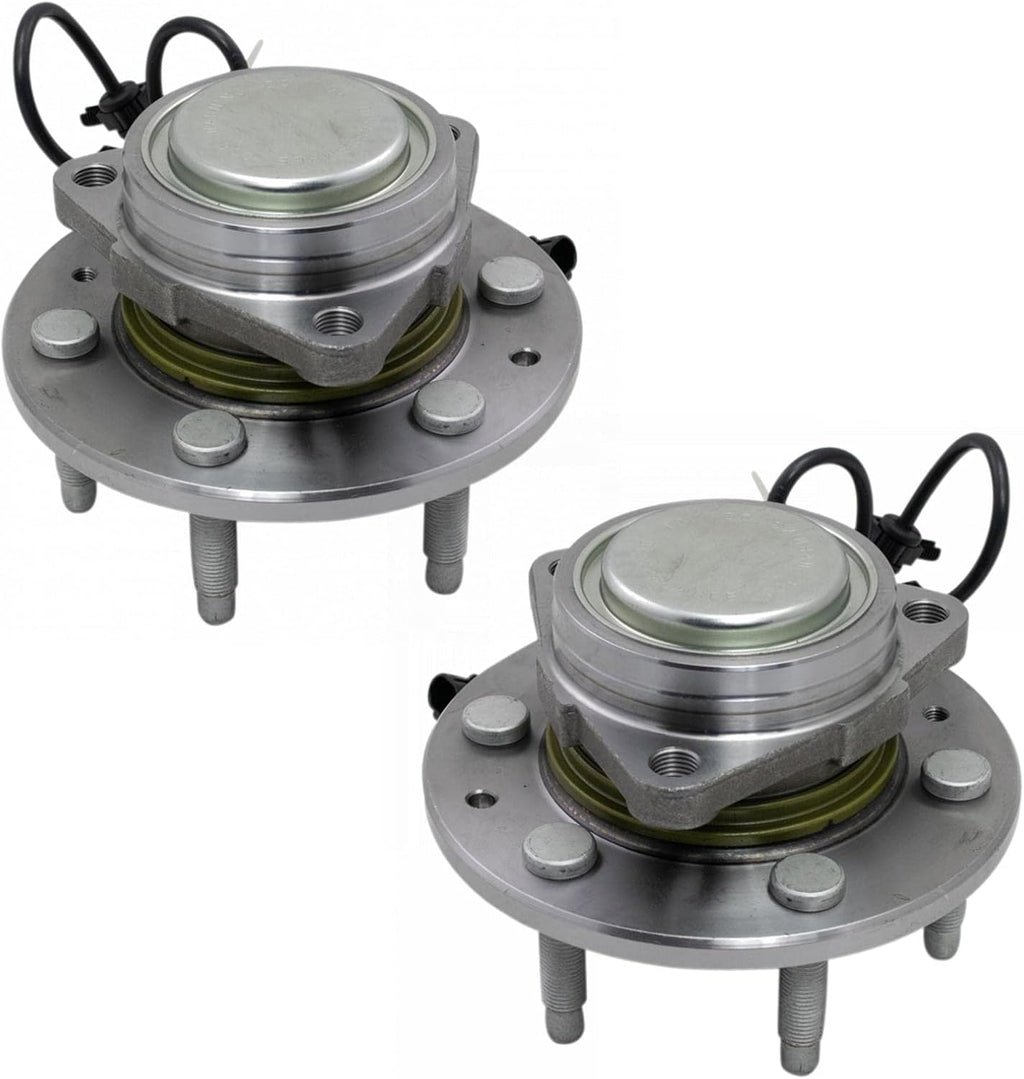 TRQ Front Left and Right Wheel Bearing and Hub Assembly Set 2 Piece Compatible with 2014 Chevrolet Express 1500 Van Rear Wheel Drive 2014 GMC Savana 1500 Van Rear Wheel Drive