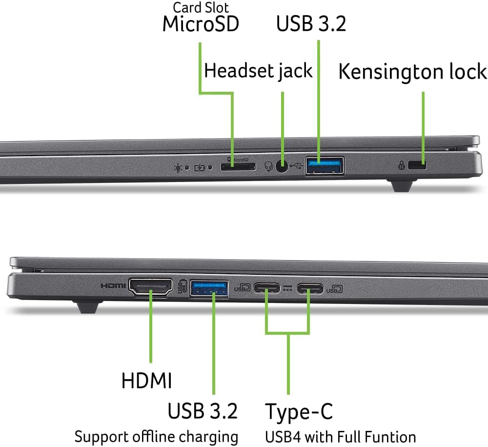 acer Aspire 16 AI Copilot+ PC | 16' WUXGA 120Hz Multi-Touch Display | Snapdragon X X1-26-100 | NPU: 45 Tops - GPU: Up to 1.7 TFLOPs | 16GB LPDDR5X | 512GB PCIe Gen 4 SSD | Wi-Fi 7 | A16-11MT-X669