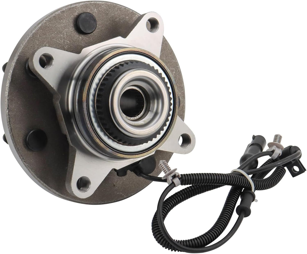 TRQ 2 Piece Wheel Bearing & Hub Assembly Set Compatible with 2009-2010 Ford F-150