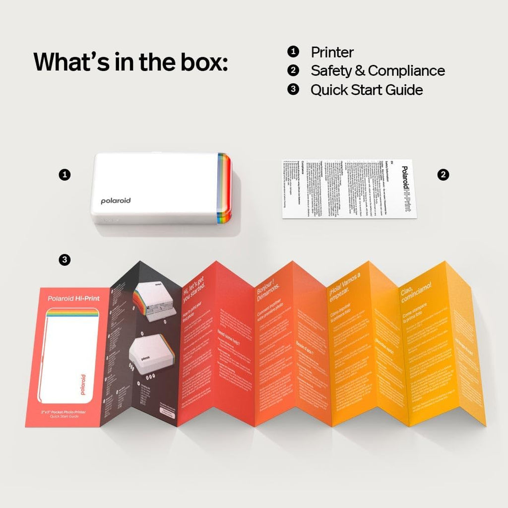 Polaroid Hi-Print - 2nd Generation Bluetooth Connected 2x3 Pocket Photo Dye-Sub Printer - White Printer Only (9128)