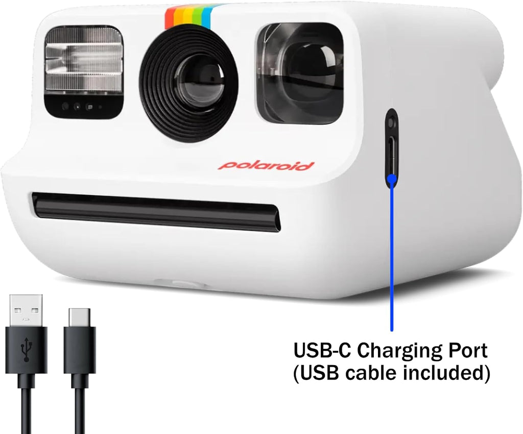 Polaroid Generation 2 Go Instant Mini Camera Starter Set, White with 32 Polaroid Go Color Instant Film Bundle, Lumintrail Lens Cleaning Cloth