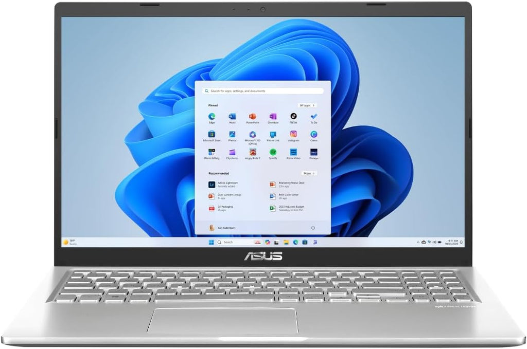 ASUS Vivobook 15.6' FHD Laptop, AMD Ryzen 3 3250U, 8GB RAM, 128GB SSD, Windows 11 Home, Transparent Silver, M515DA-WS33