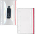 StoreSMART - Flash Drive Zipper Case for 3-Ring Binders - 100-Pack - Vinyl Plastic - R1831-FLASH100 - Made in USA