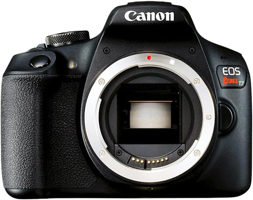 Canon EOS Rebel T7 DSLR Camera with EF18-55mm + EF 75-300mm Double Zoom Kit 2727C021 Bundle with Lexar Premium 64GB SDXC Memory Card, Deco Essentials Camera Bag and Corel Photo Video Suite