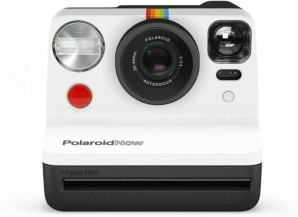 Polaroid Originals Now i-Type Instant Film Camera (Black and White) Bundle with Color Instant Film for i-Type Cameras and Reusable Vintage Accessory Bundle (3 Items)