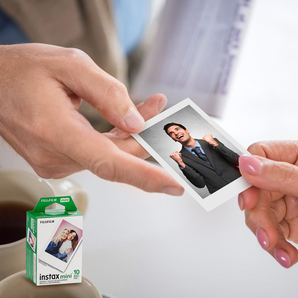 Fujifilm INSTAX Mini Instant Film (White) For Fujifilm Mini 8 & Mini 9 Cameras w/ Microfiber Cloth by Quality Photo (100 Film Sheets)