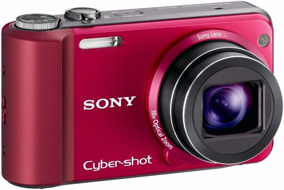 Sony Cyber-Shot DSC-H70 16.1 MP Digital Still Camera with 10x Wide-Angle Optical Zoom G Lens and 3.0-inch LCD (Red)