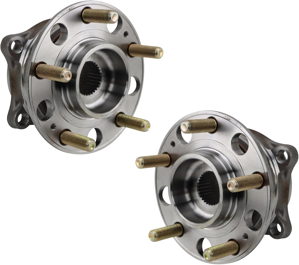 TRQ Left and Right Wheel Bearing and Hub Assembly Set 2 Piece Compatible with 19-23 Hyundai Santa Fe AWD 20-23 Palisade AWD 22-23 Santa Cruz 20-22 Kia Telluride AWD 21-23 Sorento 22-23 Carnival
