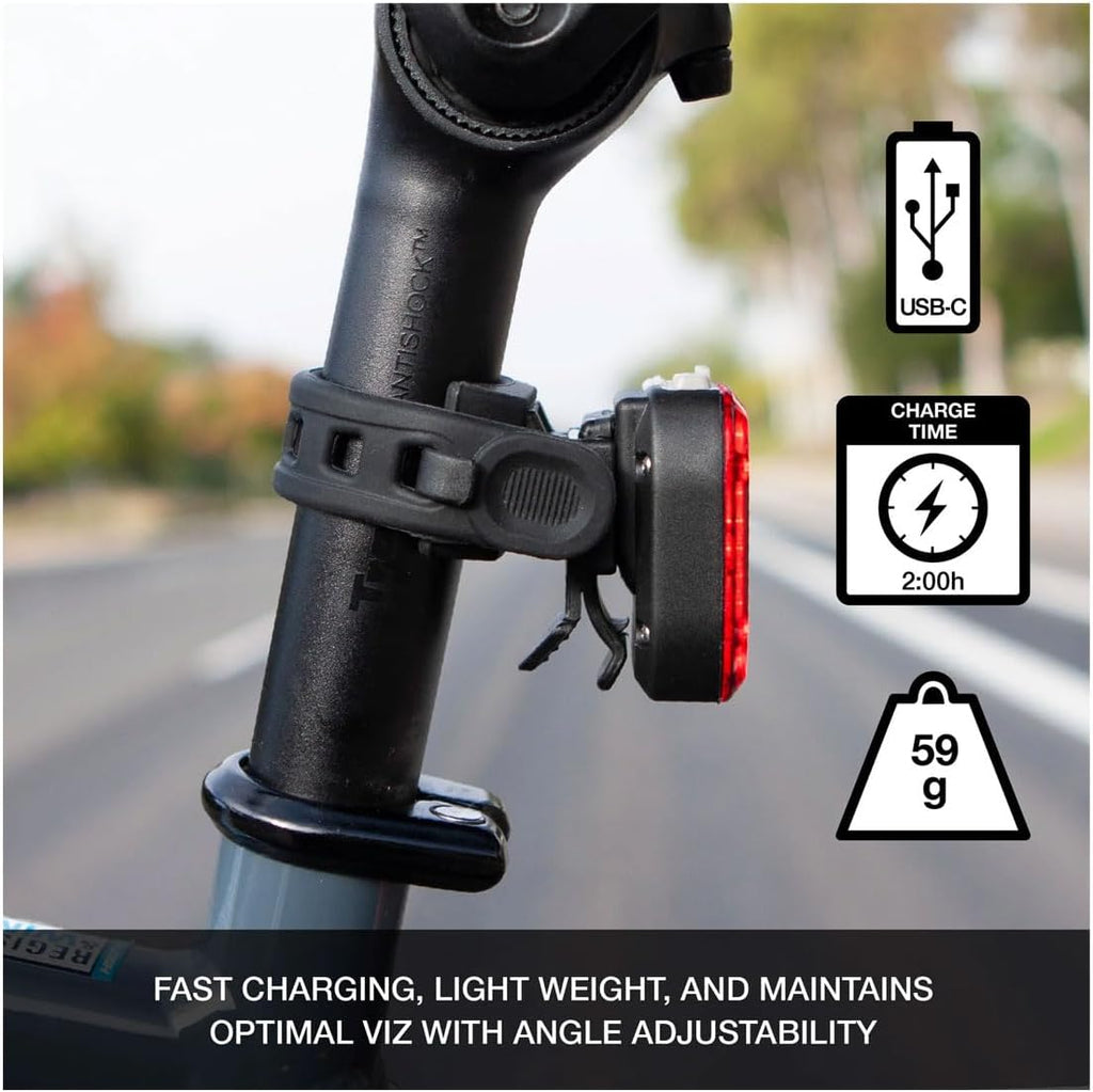 NiteRider Lumina Pro 1000 + Vmax+ 150 Bike Light Set USB-C Rechargeable Bicycle Headlight LED Front and Rear Combo IP64 Water Resistant Mountain Road City Commuting Cycling Safety Flash