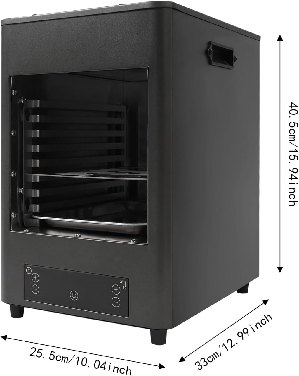 Infrared Grill Steakhouse Grill Electric Steak Broiler Indoor Countertop Oven Smokeless Steak Cooker with Rack Tray for BBQ Toast Beef Chicken Vegetables,212-1472°F Temperature,1700W