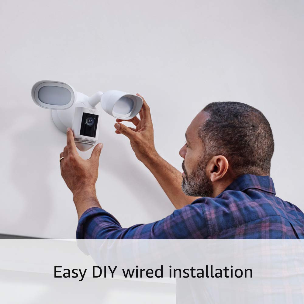 Ring Floodlight Cam Wired Pro with Ring Battery Doorbell