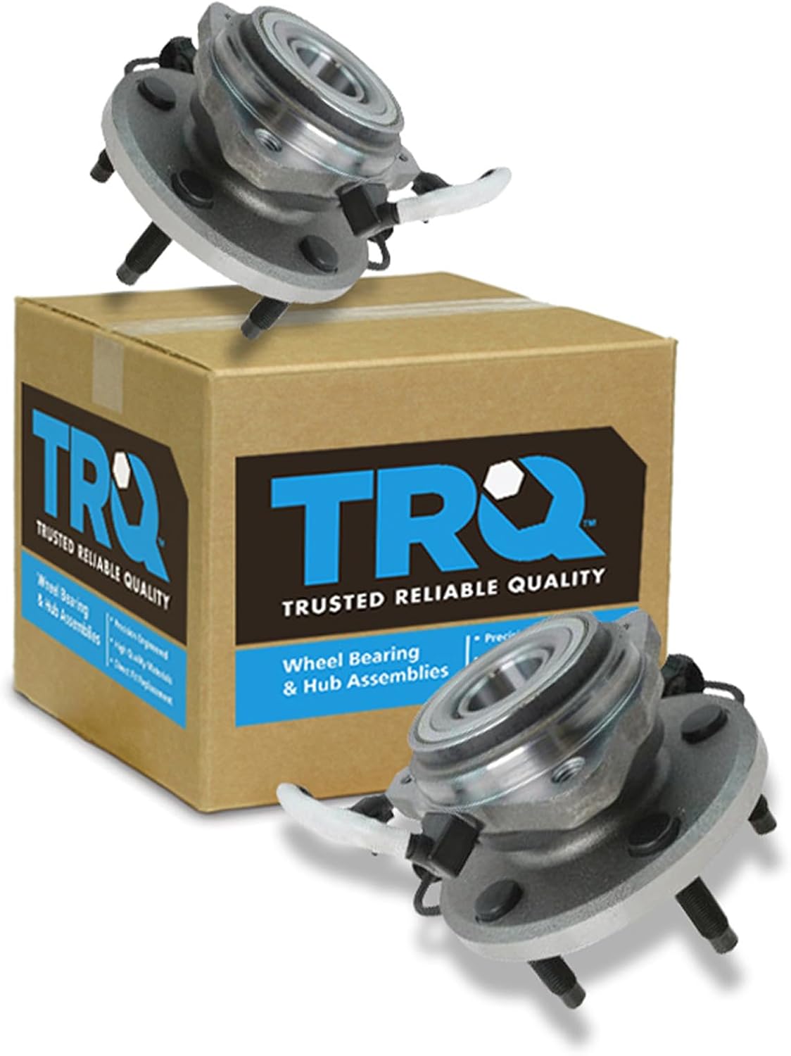 TRQ Front Left and Right Wheel Bearing and Hub Assembly Set 2 Piece Compatible with 03 Ford Explorer Sport 4WD 03-05 Explorer Sport Trac 4WD 03-10 Ranger 4WD 03-09 Mazda B4000 05 B3000 4WD