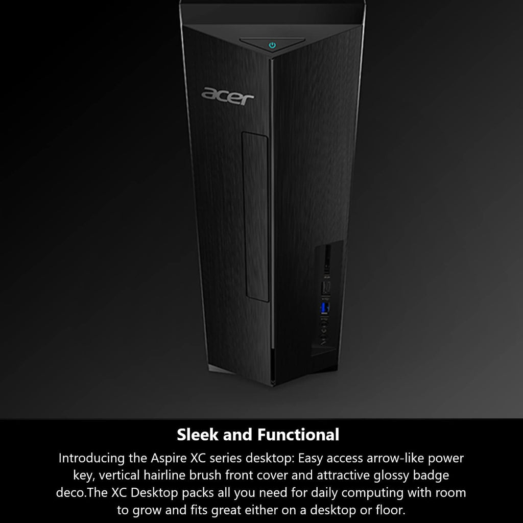 acer Aspire XC-1780-UA91 Desktop | Intel Core i5-13400 10-Core Processor (Up to 4.6GHz) | 8GB 3200MHz DDR4 RAM | 512GB PCIe Gen 4 SSD | SD Card Reader | Intel Wi-Fi 6E AX211 | Windows 11 Home
