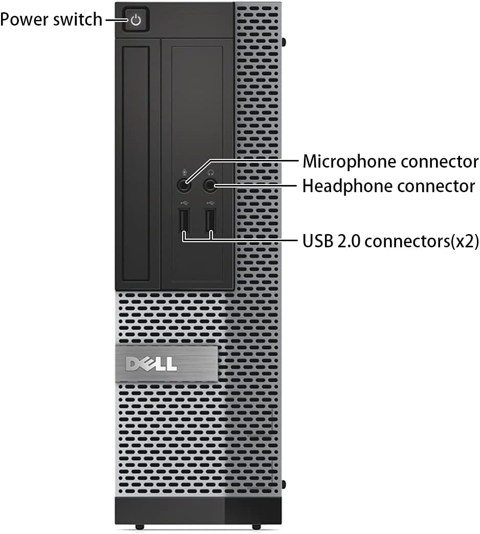 Dell OptiPlex 3020-SFF, Intel Core i5-4570 3.2GHZ, 16GB RAM, 512GB SSD Solid State, 4K Support, DVD, WiFi, DP, VGA, Keyboard, Mouse, Windows 10 Pro 64bit - Multi Languages Support (Renewed)