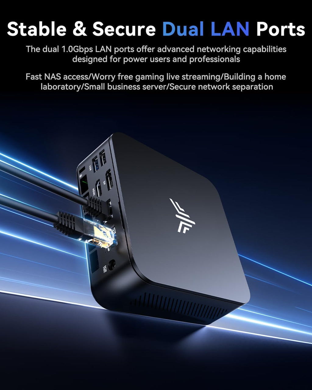 KAMRUI Essenx E3 Mini Computer, AMD Ryzen 5 3500U (4-Core, 8-Thread, up to 3.7GHz), 16GB DDR4, 1TB NVMe PCIe3.0x4 SSD, Dual Gigabit, Triple 4K, Compact Desktop PC for Office, Business, Home Use