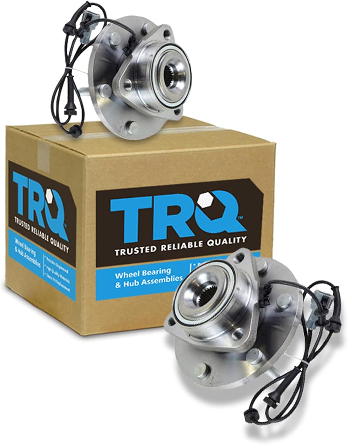 TRQ Front Left and Right Wheel Bearing and Hub Assembly Set 2 Piece Compatible with 2004-2007 Infiniti QX56 2004-2007 Nissan Titan 2005-2007 Armada 2004 Pathfinder Armada 2004 Pathfinder