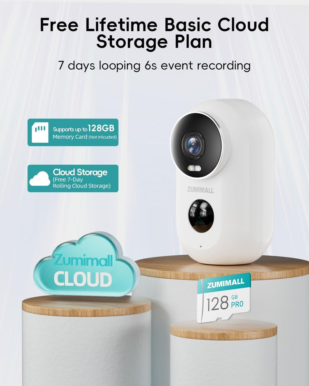 ZUMIMALL Security Cameras Wireless Outdoor, 4 Packs, 2K Cameras for Home Security, Outdoor/Indoor Camera Battery Powered, 2.4G WiFi, Magnetic Mount,3MP Color Night Vision/Siren/PIR/AI/Cloud/Alexa
