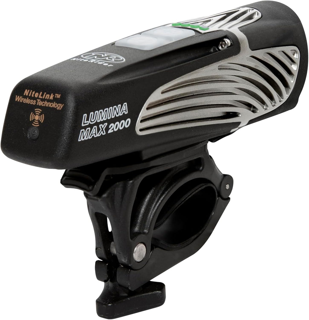 NiteRider Lumina Max 1500/2000/2500 Bike Light | USB-C Rechargeable LED Headlight with Wireless Control, 8 Lighting Modes, 8-Step Fuel Gauge, IP64 Waterproof | Road Cycling, MTB, e-Bike