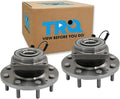 TRQ Front Left and Right Wheel Bearing and Hub Assembly Set 2 Piece Compatible with 11-19 Chevrolet Silverado 3500 HD 4WD with Dual Rear Wheels 11-19 GMC Sierra 3500 HD 4WD with Dual Rear Wheels