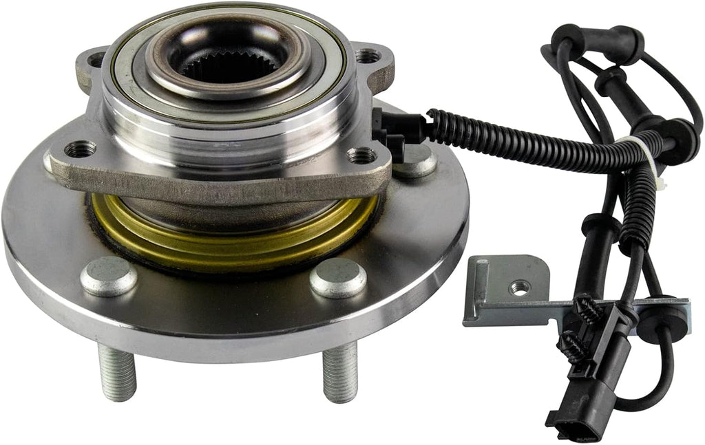 TRQ 2 Piece Front Wheel Bearing & Hub Assembly Set with ABS Sensor Compatible with 2012-2016 Chrysler Town & Country 2012-2020 Dodge Grand Caravan 2012-2015 Ram C/V 2013-2014 Volkswagen Routan