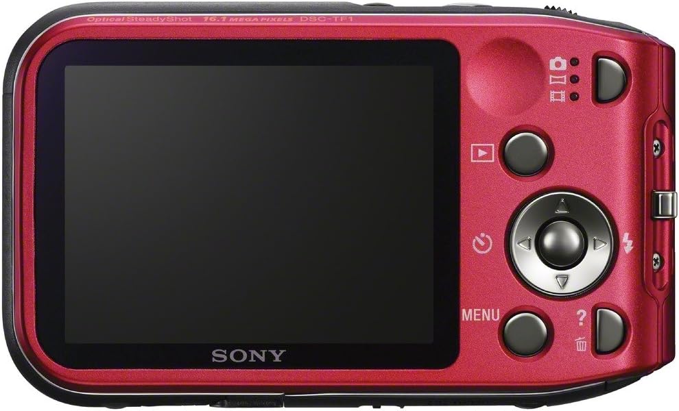Sony DSC-TF1/R 16 MP Waterproof Digital Camera with 2.7-Inch LCD (Red)