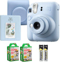 Fujifilm Instax Mini 12 Instant Camera Pastel Blue Bundle – Includes 40-Sheets Instax Mini Film, Protective Case, and Mini Photo Album