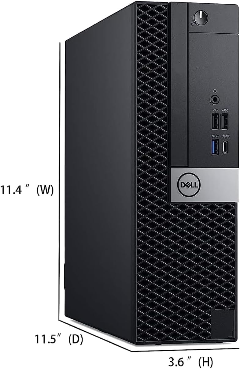 Dell OptiPlex 7050 SFF Desktop Computer PC with New 24' FHD Monitor, Intel Core i5-7500, 16 GB RAM, 512 GB SSD, Keyboard & Mouse, Windows 11 Pro (Renewed)