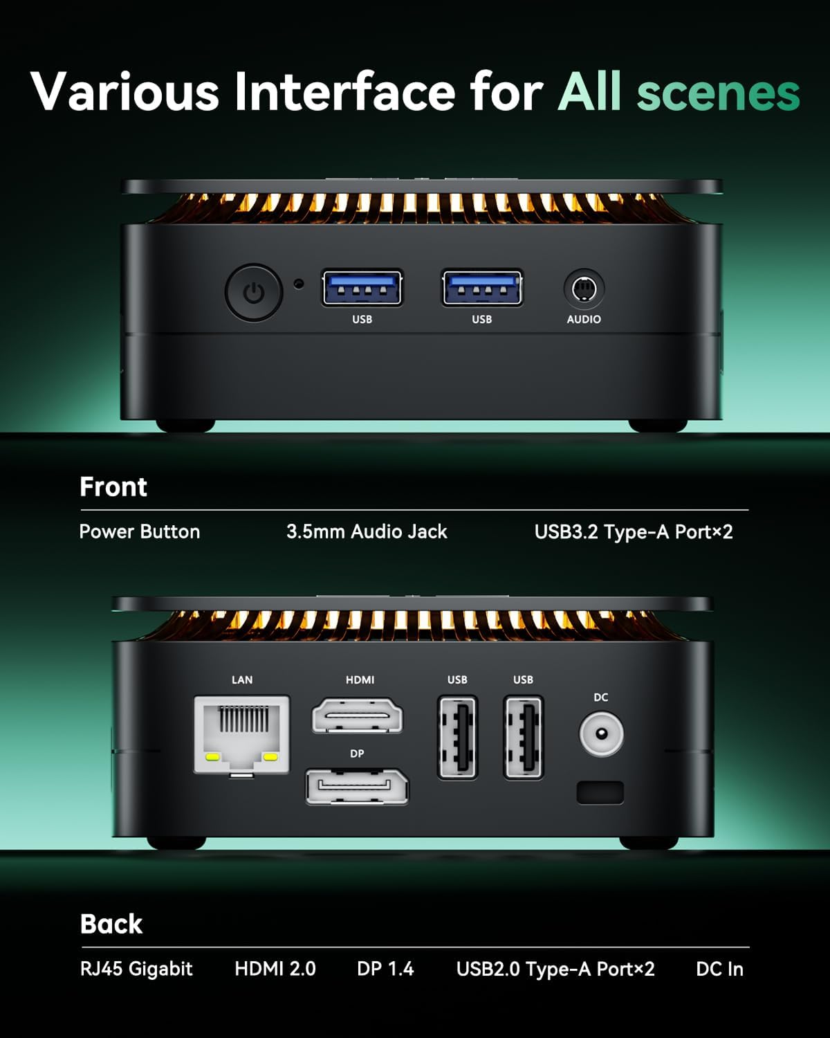 KAMRUI Essenx E1 Mini PC, AMD Ryzen 3250U (up to 3.5GHz), 8GB DDR4 RAM 256GB M.2 SSD, Mini Desktop Computer Support Dual 4K, WiFi, Ethernet for Business, Office, Home
