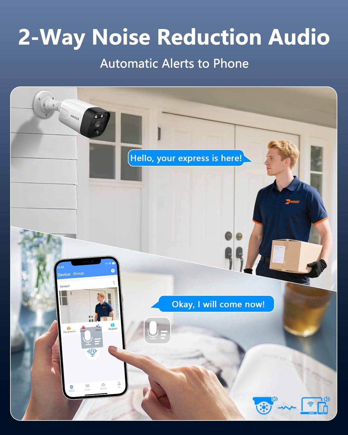 (2026 Update) 4K PoE Security Camera System w/PIR & AI Human Detection, 8CH NVR w/ 4TB HDD, 4 Cameras, 130° Ultra Wide Angle, 120-Day Recording, 2-Way Audio, Remote Control, No Monthly Fee