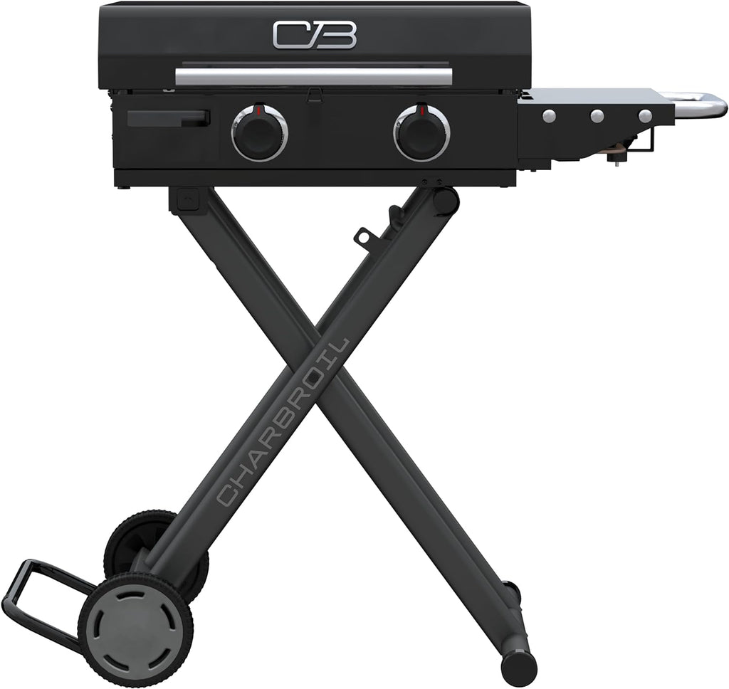Charbroil® 22' Performance Series™ Folding Cart 2-Burner Portable Propane Gas Griddle, Black - 463711223