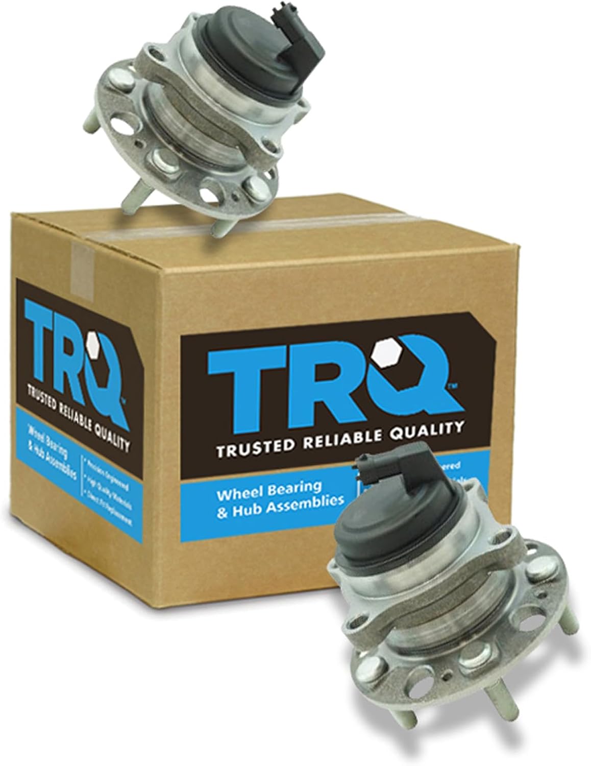TRQ Front Driver and Passenger Side Wheel Bearing and Hub Assembly Set 2 Piece Compatible with 2009-2014 Hyundai Genesis 2011-2016 Equus