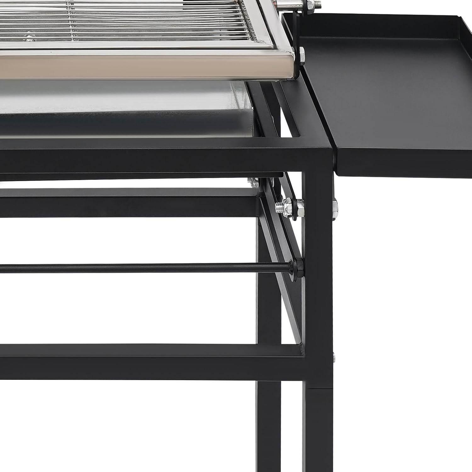 Charcoal Grills Commercial Quality, Heavy Duty Square Outdoor Portable Grillwith 360 Degrees Reversible Cooking Grid & Removable Tray & Adjustable Height.360' Rotating Cooking Grid