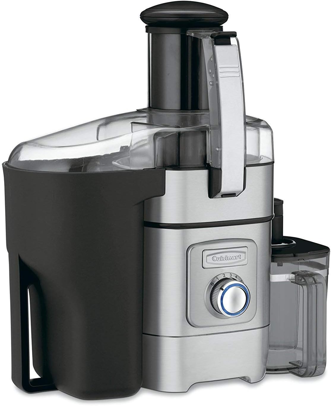 Cuisinart Juicer Machine, Die-Cast Juice Extractor for Vegetables, Lemons, Oranges & More, CJE-1000P1,Silver/Black, 15.35' x 11.8' x 19.01'